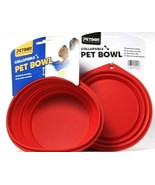 2 Ct Petdom More Harmonious In Nature Collapsible Pet Bowl Red Holds 33.... - $17.99