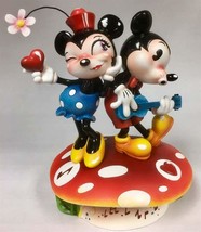 World of Miss Mindy Mickey Mouse Minnie Mouse Dance Atop a Mushroom Collectible