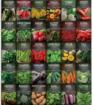 30 Mixed Survival Garden Seeds  -  Vegetable & Herb Seed Collection  -   Non-GMO image 1