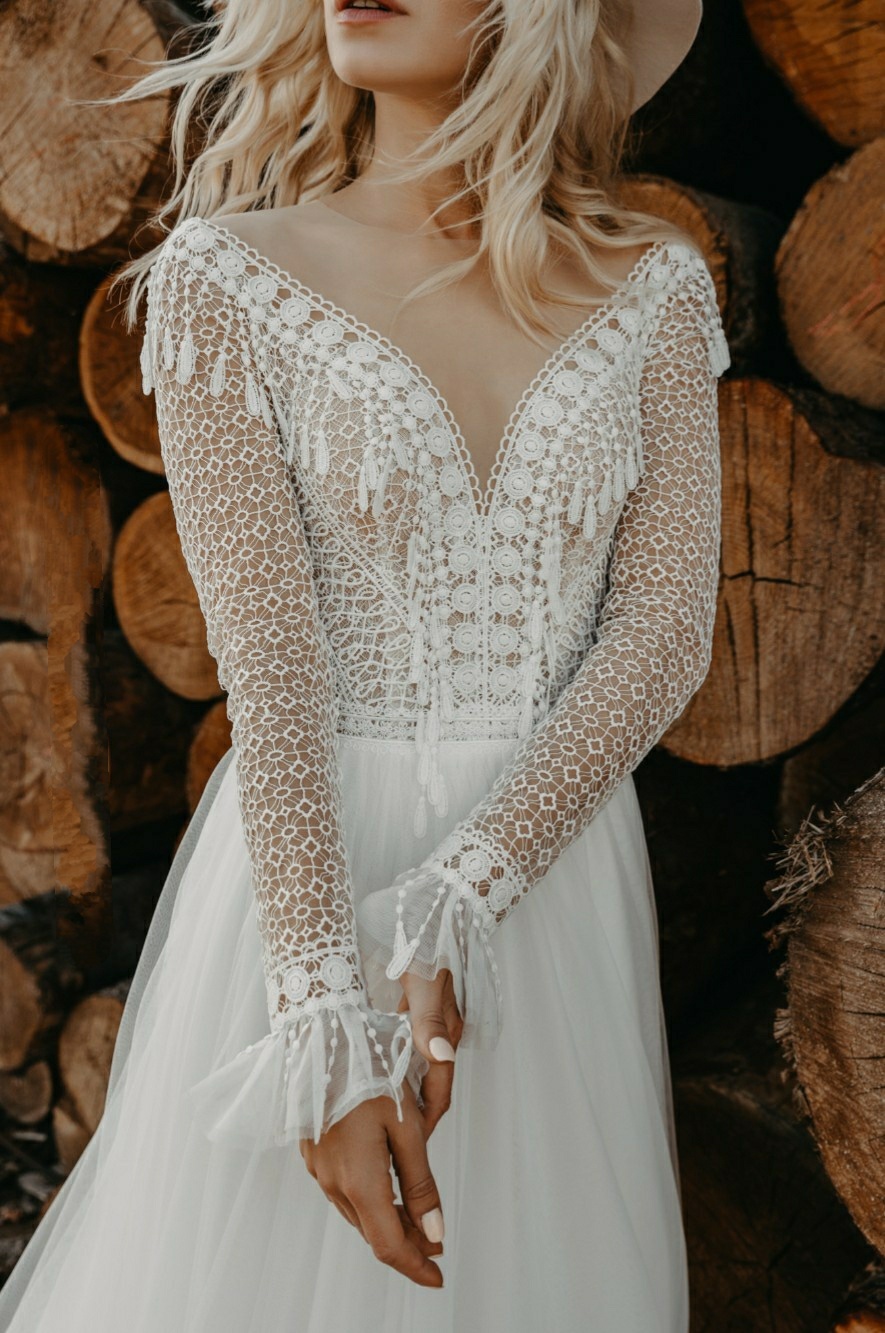 Sexy Boho Romantic Vintage Gypsy Carnaby Hippie Bridal Beach Gown Wedding Dress Wedding Dresses