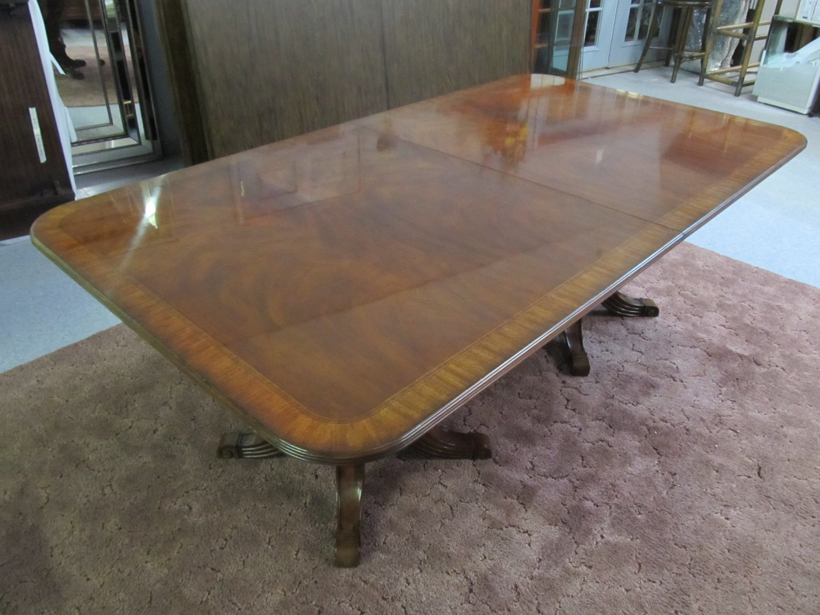 crotch mahogany dining room table