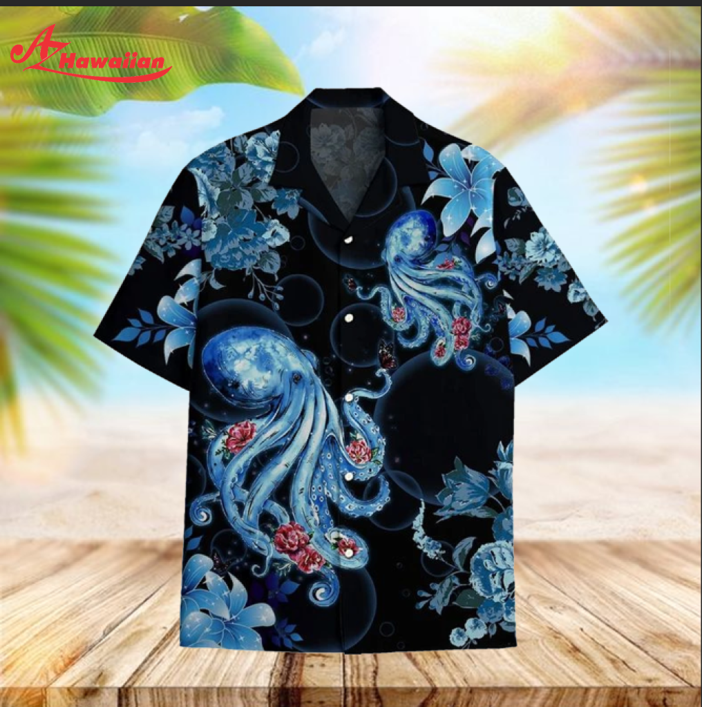 Octopus Hawaiian Shirt - T-Shirts