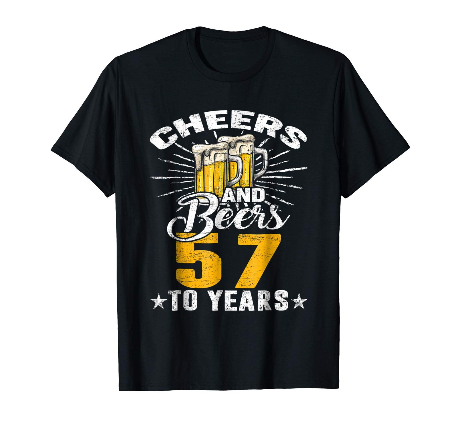Brother Shirts - 57th Birthday Gifts Vintage Cheers and Beer 57 Years ...