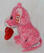 Ganz Brand HV9105 Pink Spotted Plush Chewey Style Leopard With Heart image 4