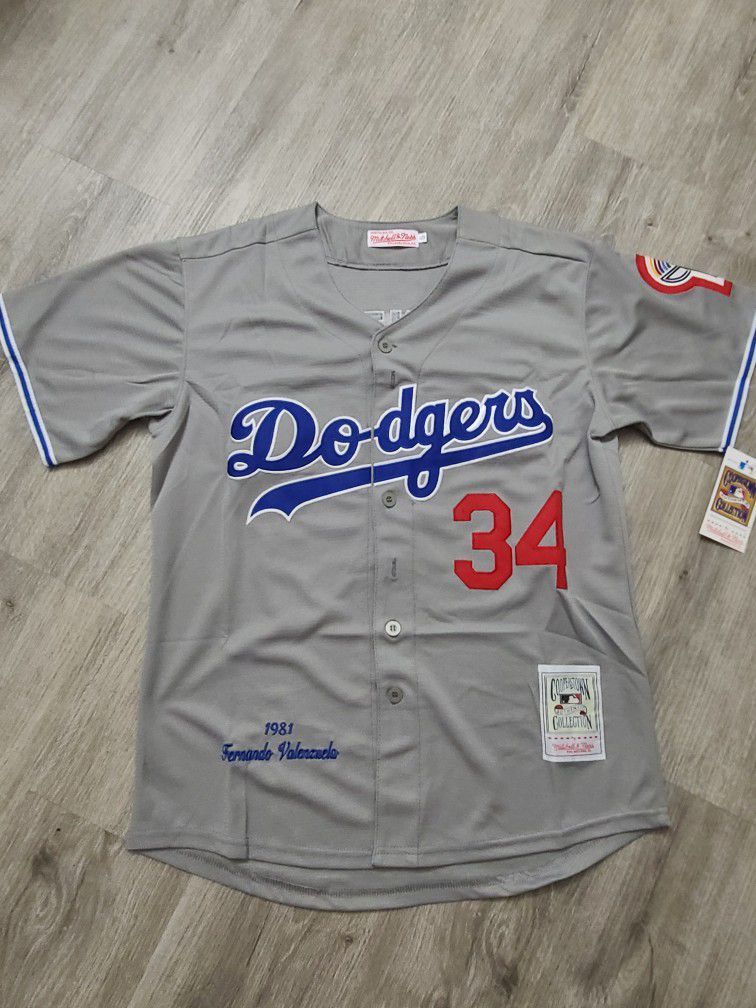 Fernando Valenzuela #34 Gray Los Angeles Dodgers Throwback Jersey ...