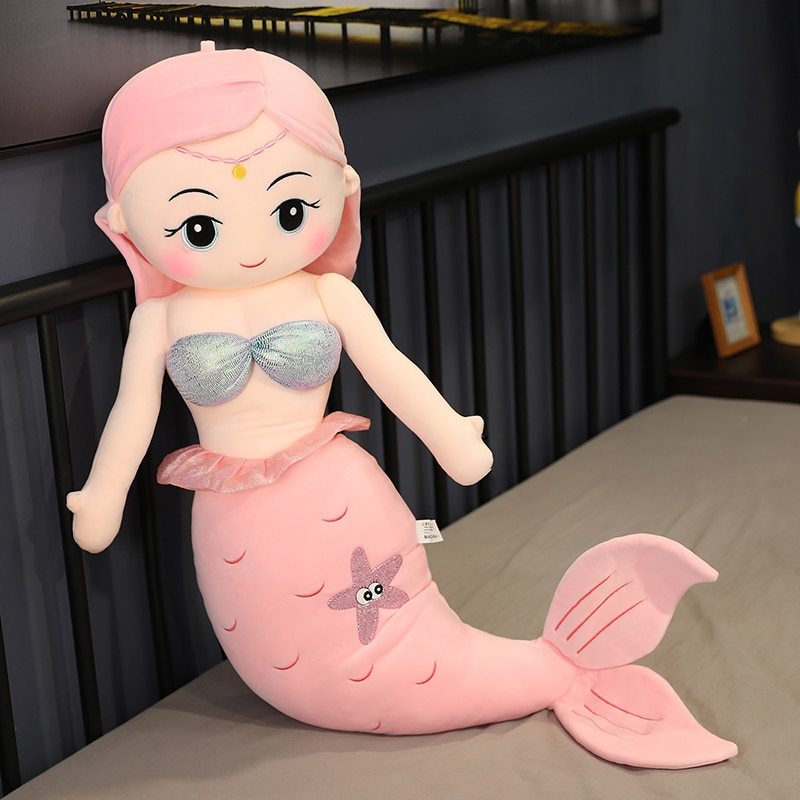 Multi Size Kawaii Mermaid Plush Toys Soft Animal Pillow Stuffed Toy P-Pink 100Cm