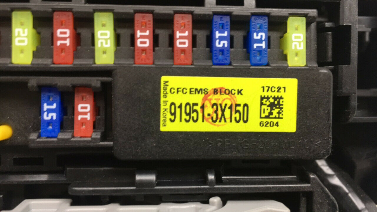 20172018 Kia Forte Fusebox Fuse Box Relay Module 91218b0391 W117k