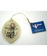 Kiana Anchorage Scrimshaw Merry Christmas Dog Sled and Huskies Ornament  - $16.99