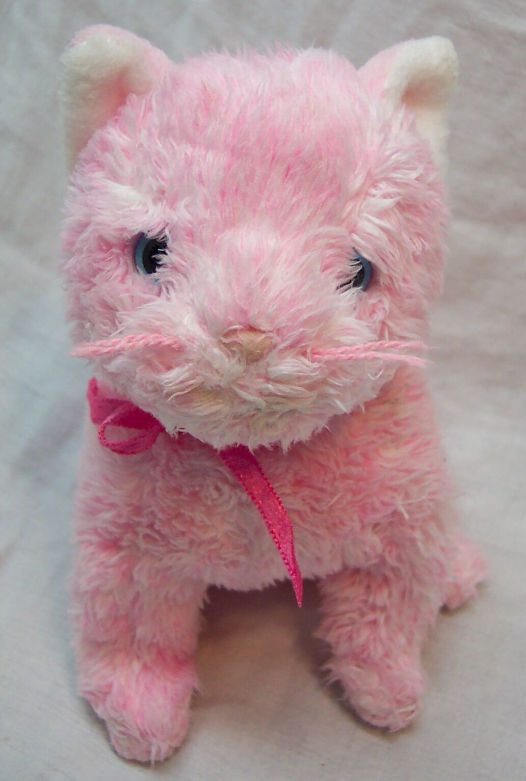 pink stuffed cat