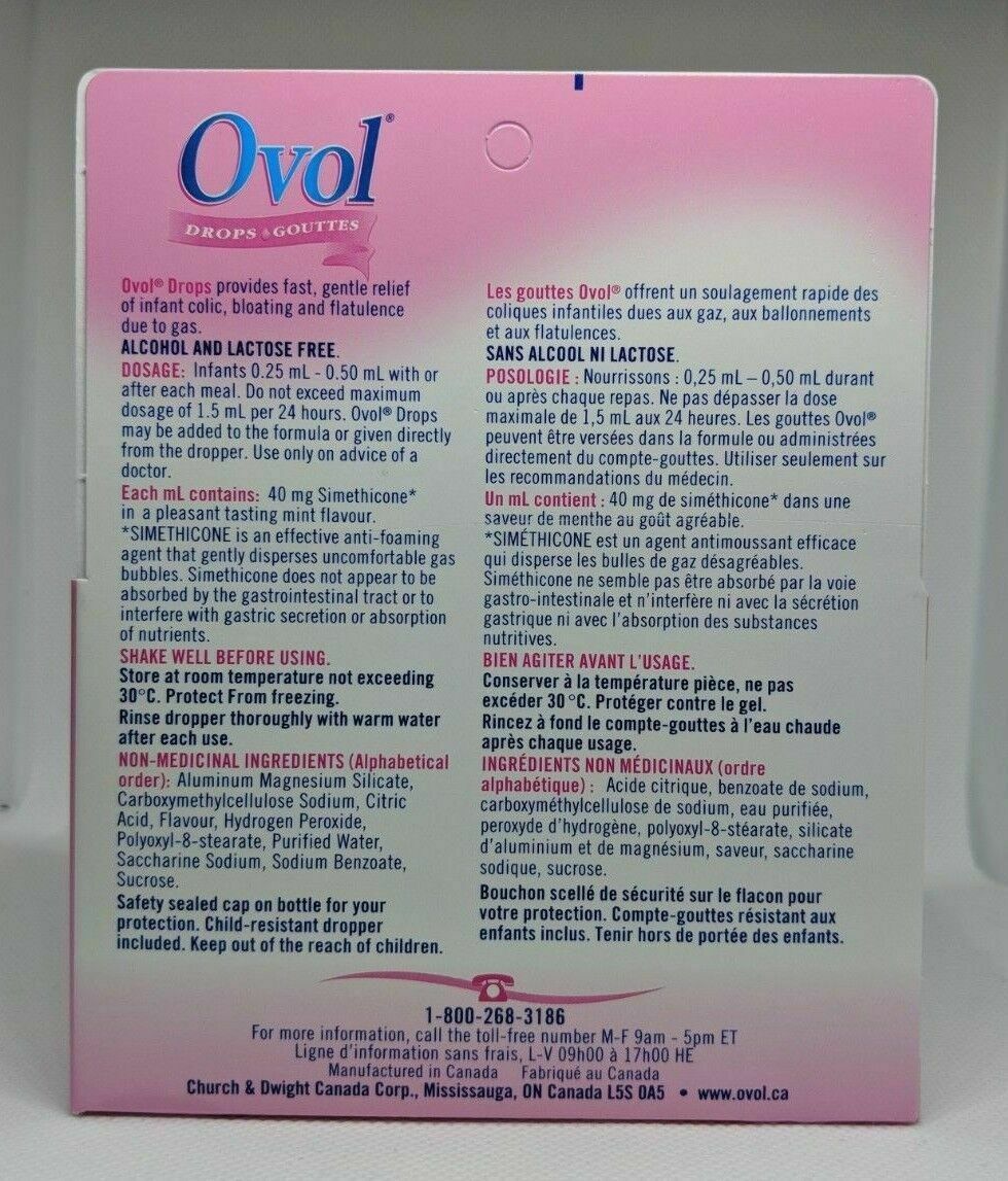 Ovol Drops for Baby Gentle Relief of Infant Colic 15 mL Free Shipping