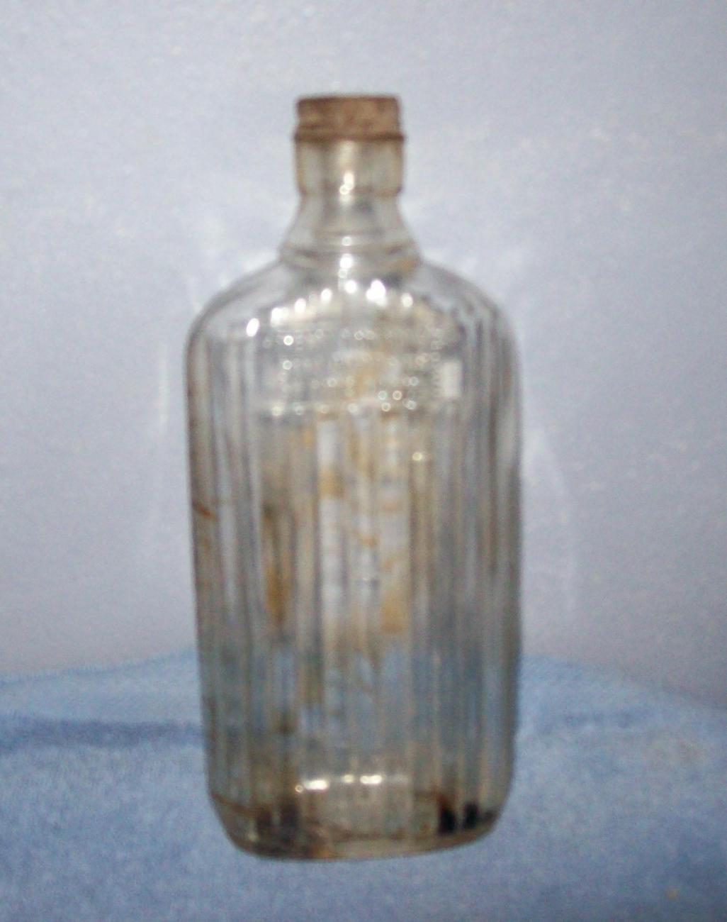 vintage glass whiskey flask Other