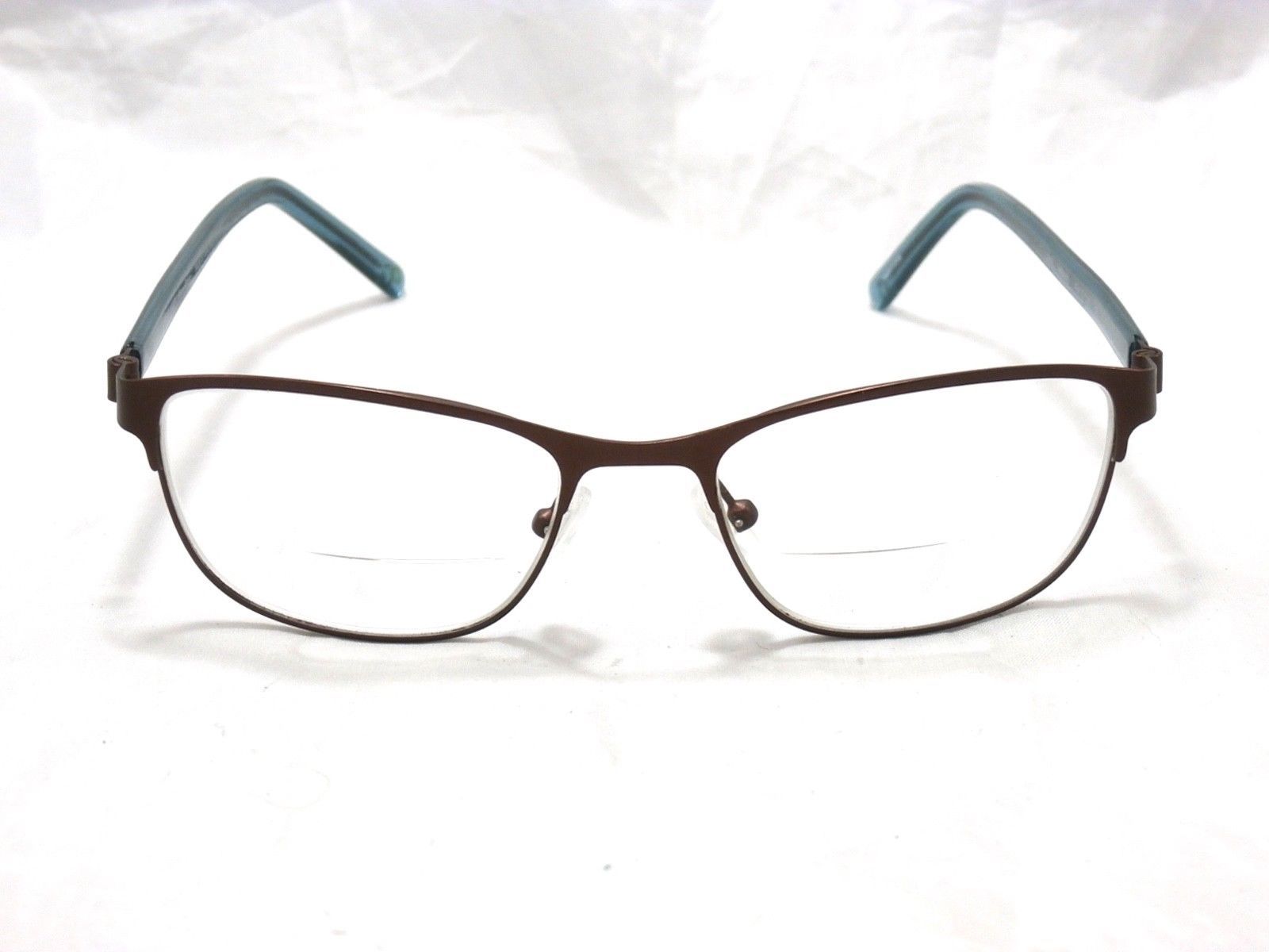 Kirkland Signature LAKE Women's Eyeglasses Frame MBWN Matte Brown Blue