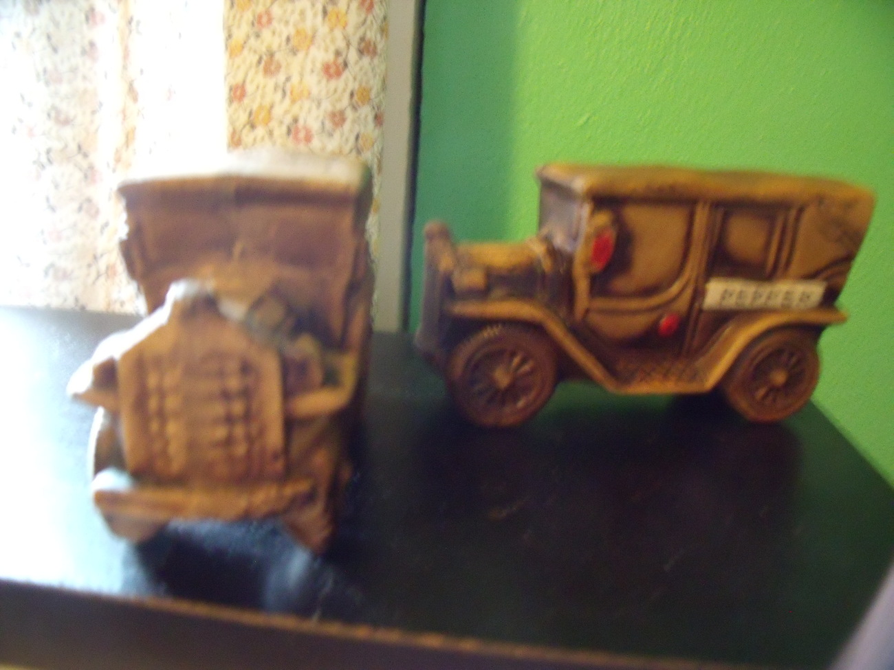 Antique Car Shaped Salt and Pepper Shakers-Vintage - Salt & Pepper