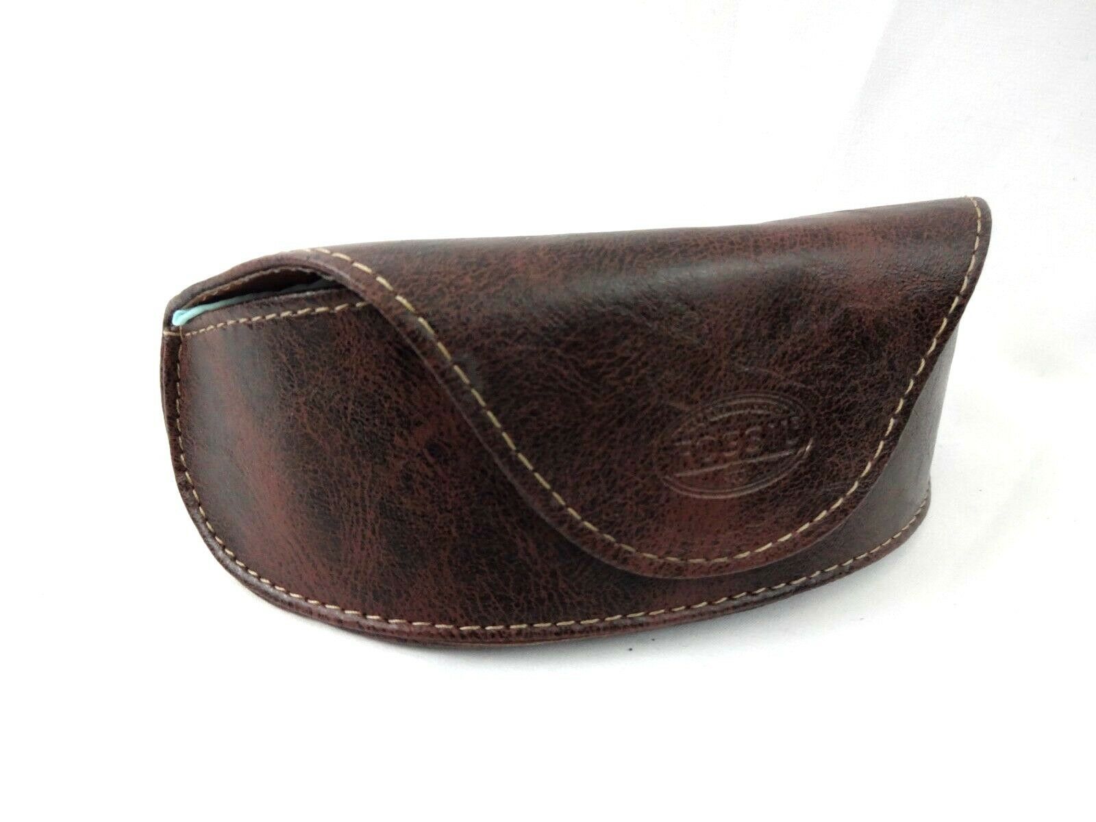 Fossil Brown Large Soft leather Glasses Case Closure