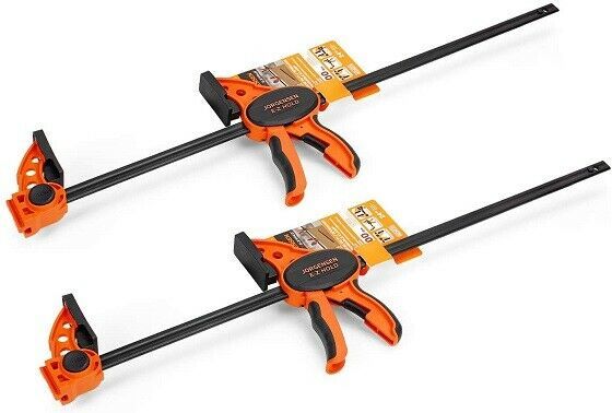 One Hand Clamp/Spreader 2 Pack Medium Duty E-Z Hold Set For Wide Range Woodworks