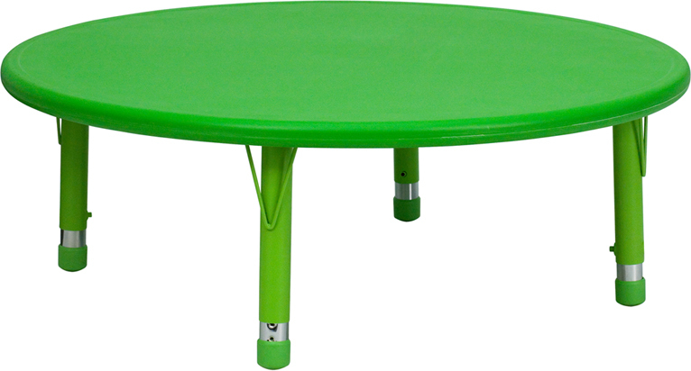 Green Preschool Activity Table YU-YCX-005-2-ROUND-TBL-GREEN-GG