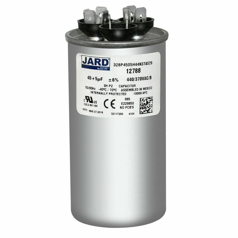 Jard 328p4505h44n37a5z9 45 5 Uf 6 440 370 Vac B Round Dual Capacitor 50 60hz Capacitors