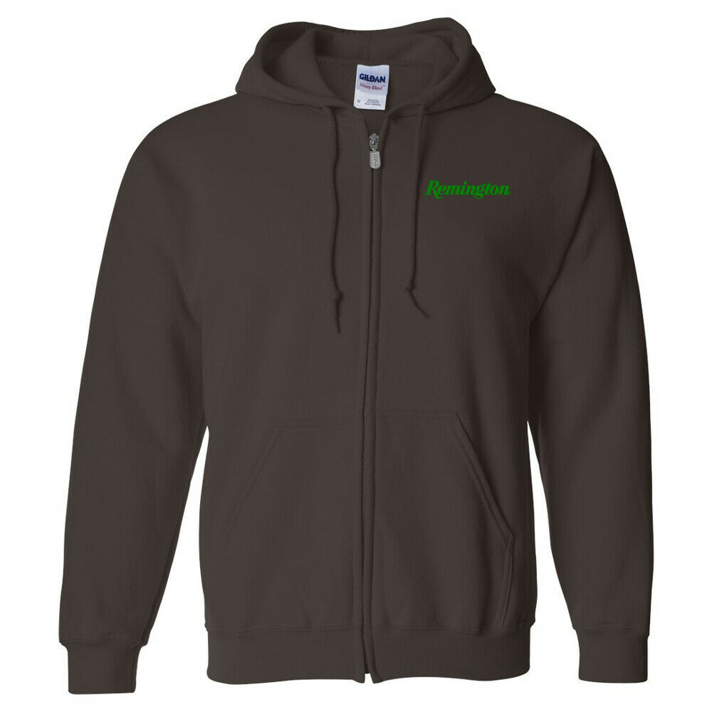 Remington Script Green Logo Zip Up Hoodie Sweatshirt Pro Gun 2nd ...