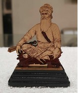 Sikh Baba Deep Singh Shaheed Ji Wood Carved Photo Portrait Sikh Desktop ... - $18.13