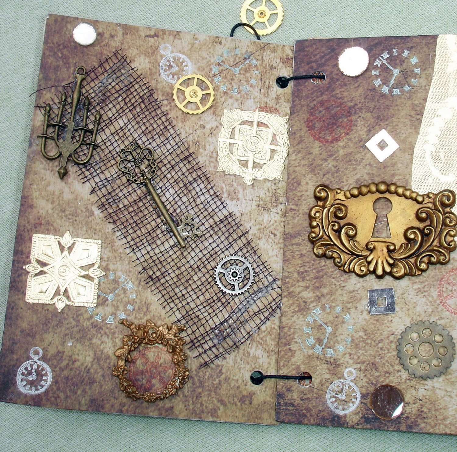 Steampunk It Mixed Media Art Book Finished Handmade Book OOAK