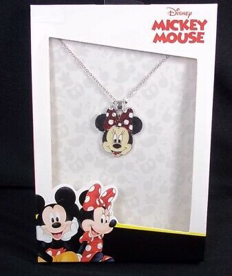 Disney Minnie Mouse head girl's pendant necklace NEW in pack