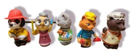Vintage 1975 Mattel Hub Bubs Animals Figurines - Lot of 5 - Cats, Dog, Owl, Bear