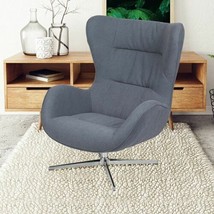 Durable & Modern Gray Fabric Swivel Wing Chair - $753.19