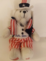 Uncle Sam 11" Bear by USPS With 37 Cent The Star Spangled Banner Stamp MWT - $19.99