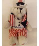 Uncle Sam 11&quot; Bear by USPS With 37 Cent The Star Spangled Banner Stamp MWT - $19.99