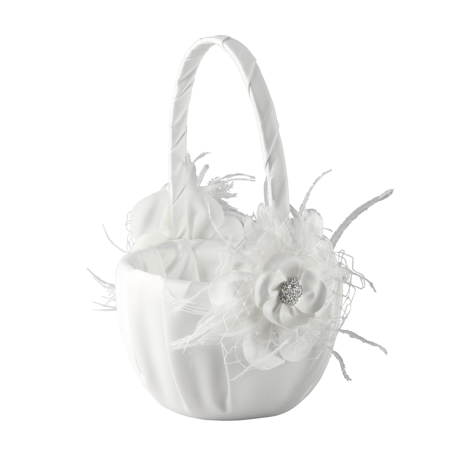 Ivy Lane Design Somerset Collection Flower Girl Basket, White