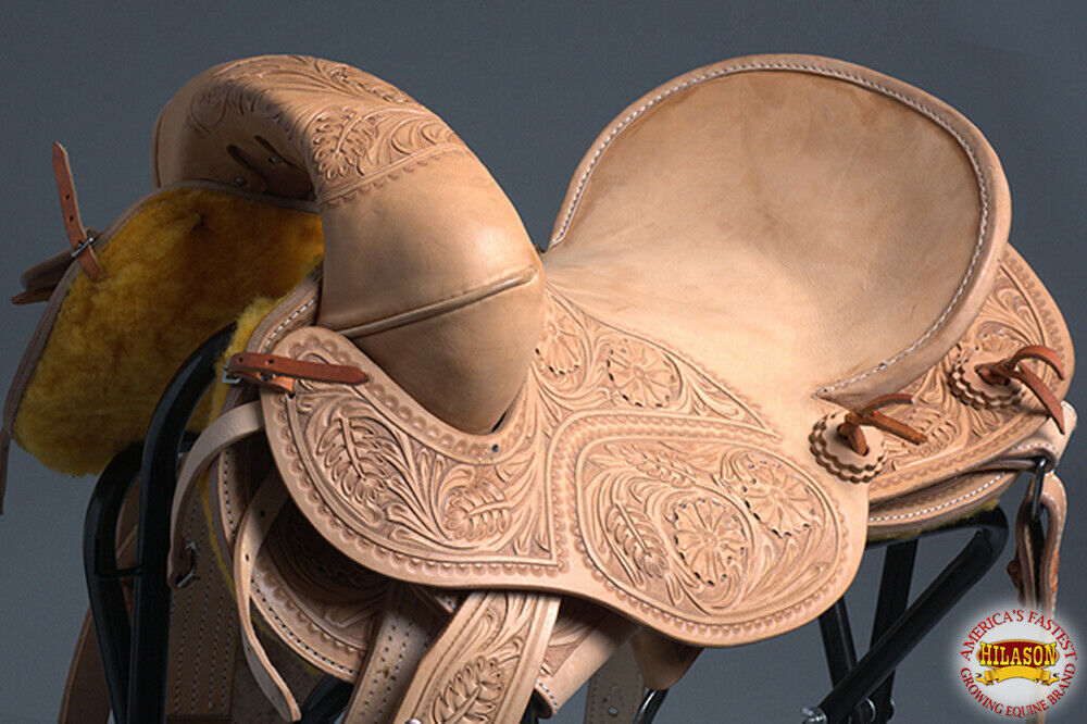 Hilason Classic Series HandMade Rodeo Bronc American Leather Saddle U