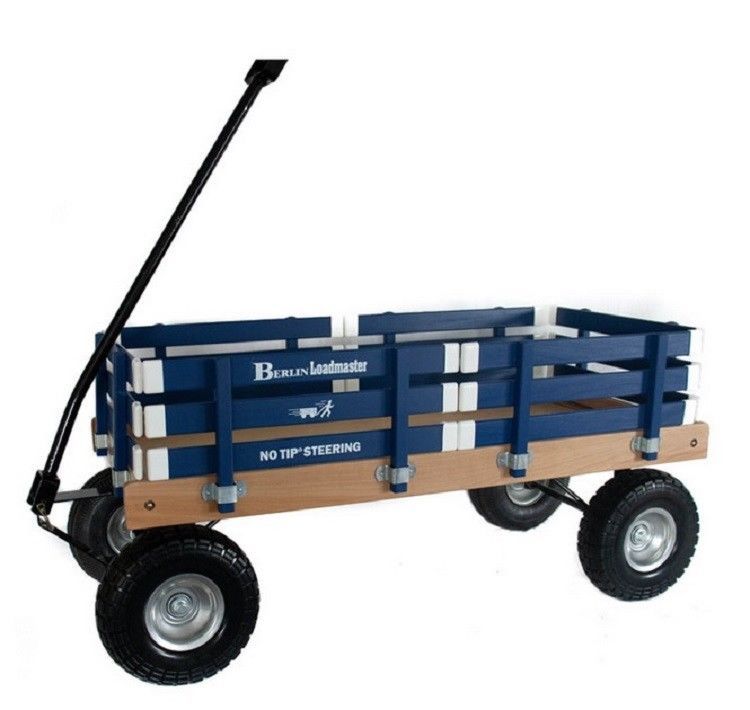 HEAVY DUTY LOADMASTER BLUE WAGON Beach Garden Utility Cart AMISH MADE