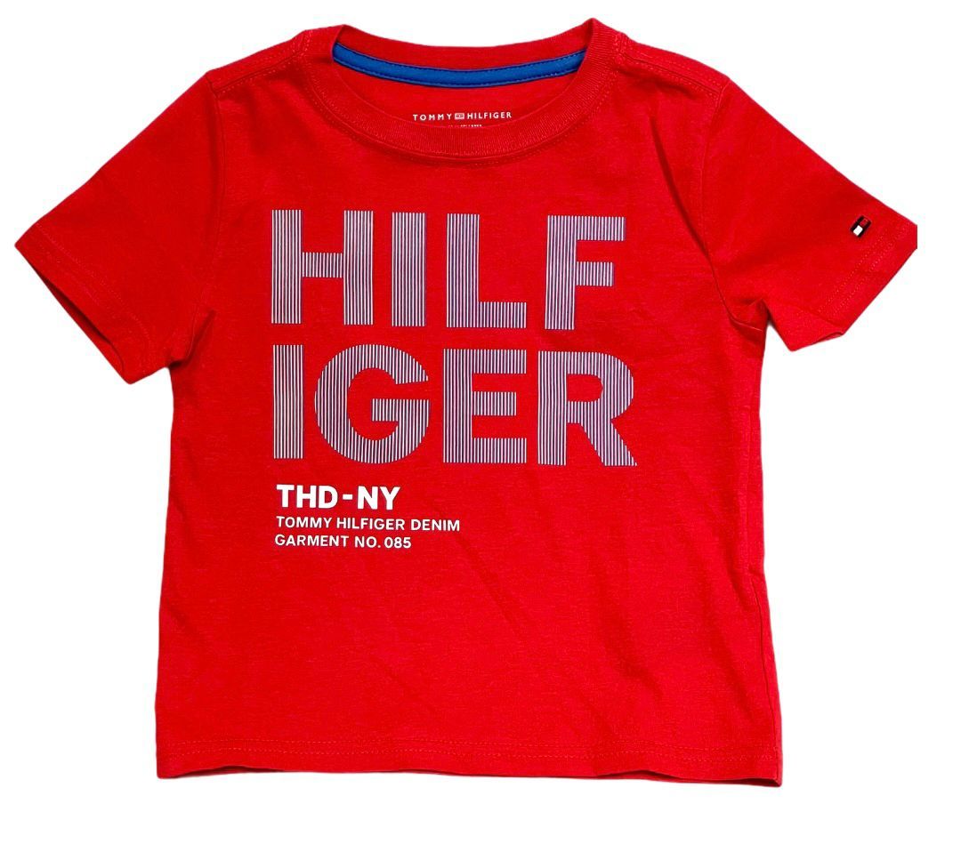 Tommy Hilfiger Kids T-Shirt Boys Red Logo Hilfiger- XXS(2-3)