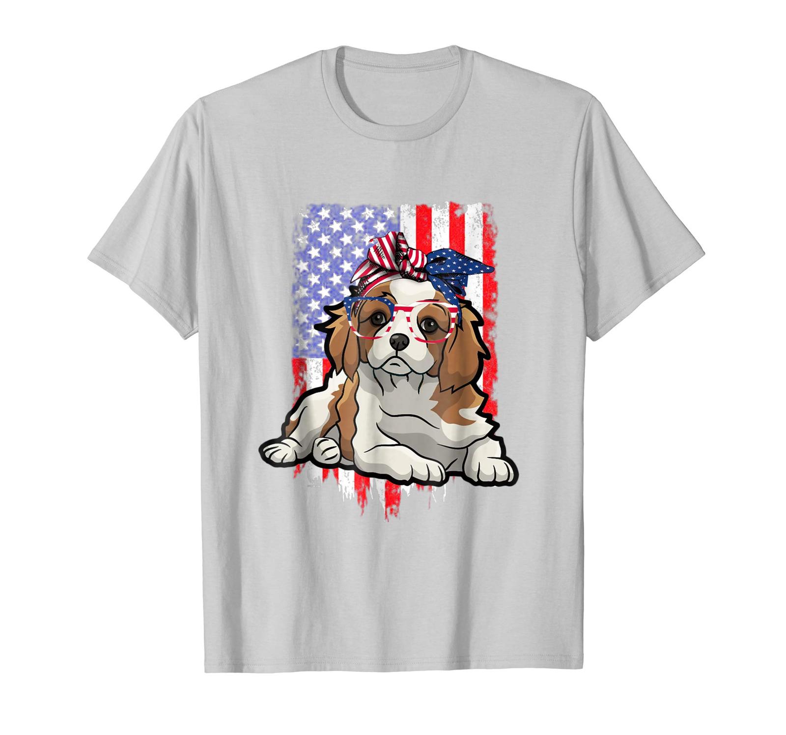 Dog Fashion - Patriotic Cavalier King Charles Spaniel T Shirt Funny ...