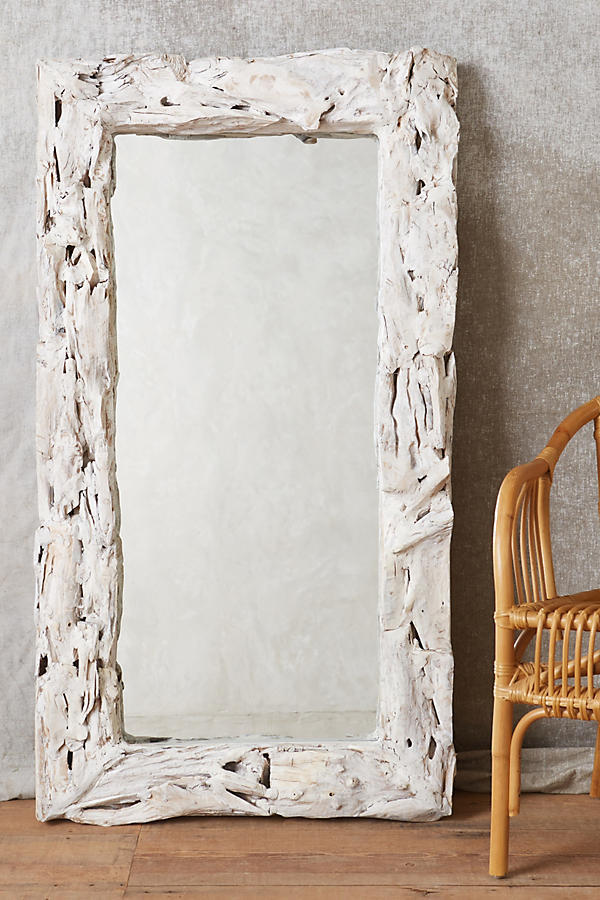 Anthropologie Coastal Rustic Driftwood Wall Mirror Full Length Leaner