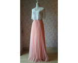 Tulle maxi skirt coral pink 2 thumb155 crop
