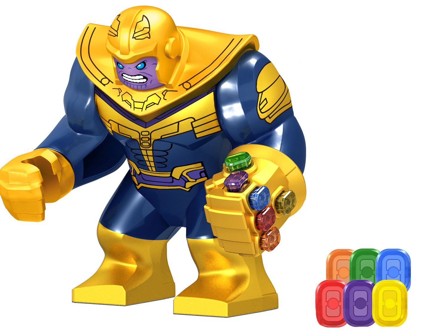 Marvel Avengers Infinity War LARGE Thanos Gauntlet 6 infinity stones Minifigures