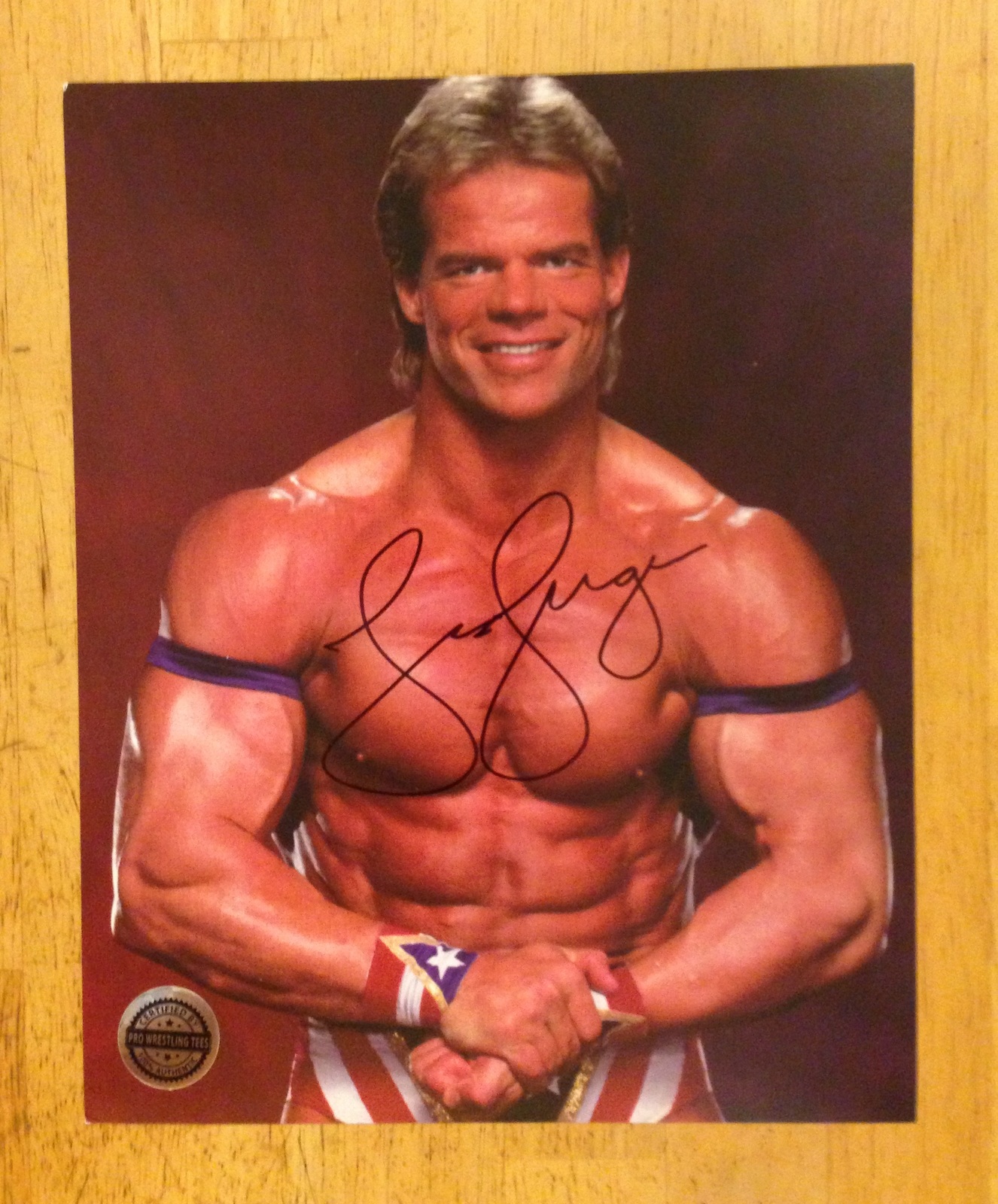 Signed 8x10 photograph of Lex Luger - Wrestler - WWE - Football Player ...