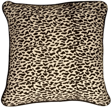 Ocelot Print Cotton Large 22x22 Throw Pillow, Complete with Pillow Insert - $26.20