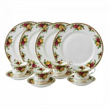 Royal Albert Old Country Roses 12 PC Dinnerware Set Service For 4 Plates NEW - $305.00