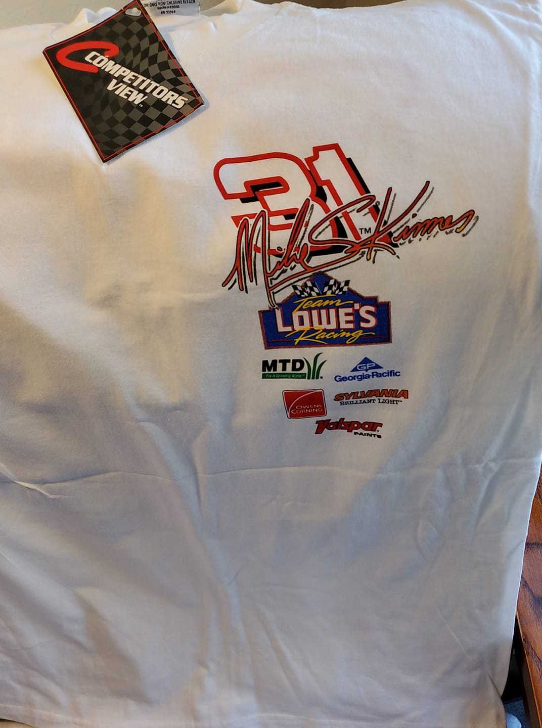 white nascar tee