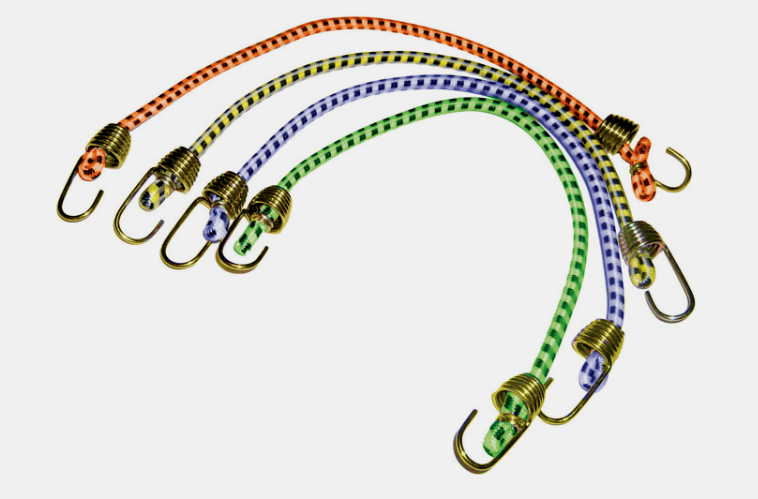 Keeper 10 Mini BUNGEE CORD SET 4pk Rubber/Steel Hooks ASSORTED COLORS 06051 NEW