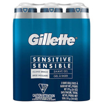 NES Gillette Series Sensitive Sensible Shave Gel Island Breeze - 3 Pack - $21.49