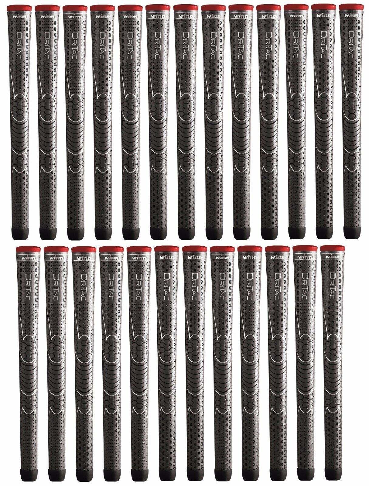 25 x Winn Dri-Tac DriTac AVS Soft Dark Gray Standard Size Golf Grip 5DT-DG NEW!