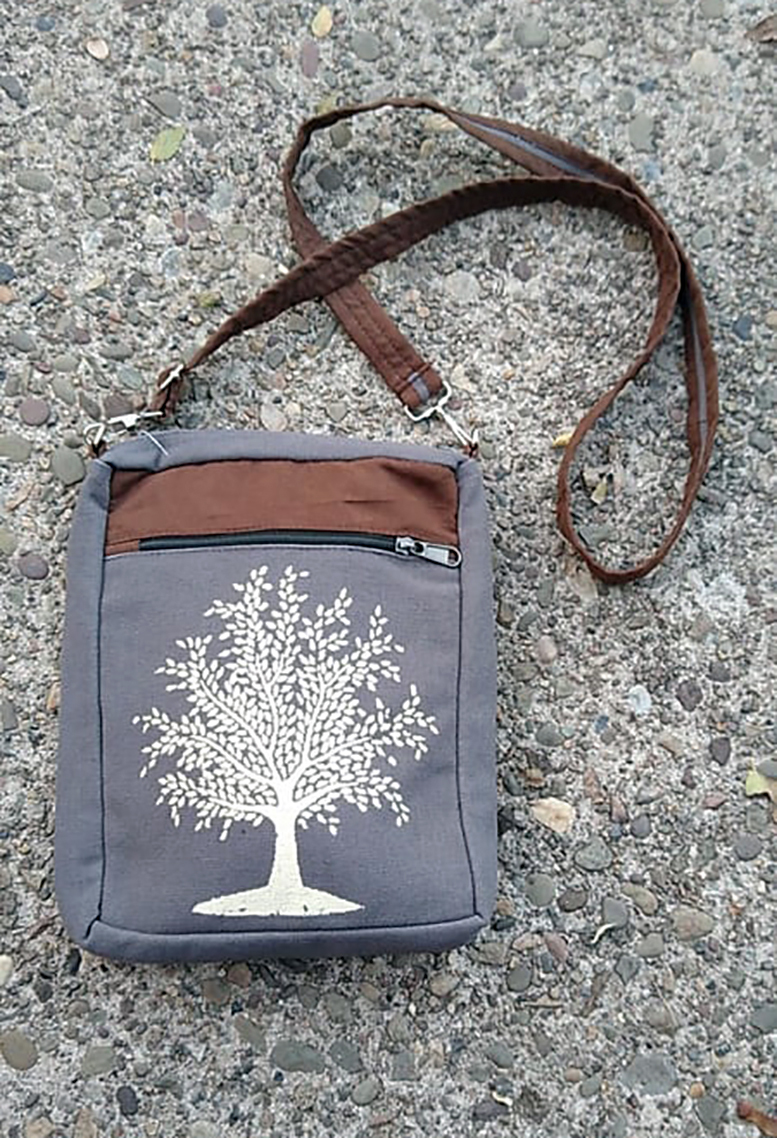 Grey Tree of Life Purse   Cross Body Bag