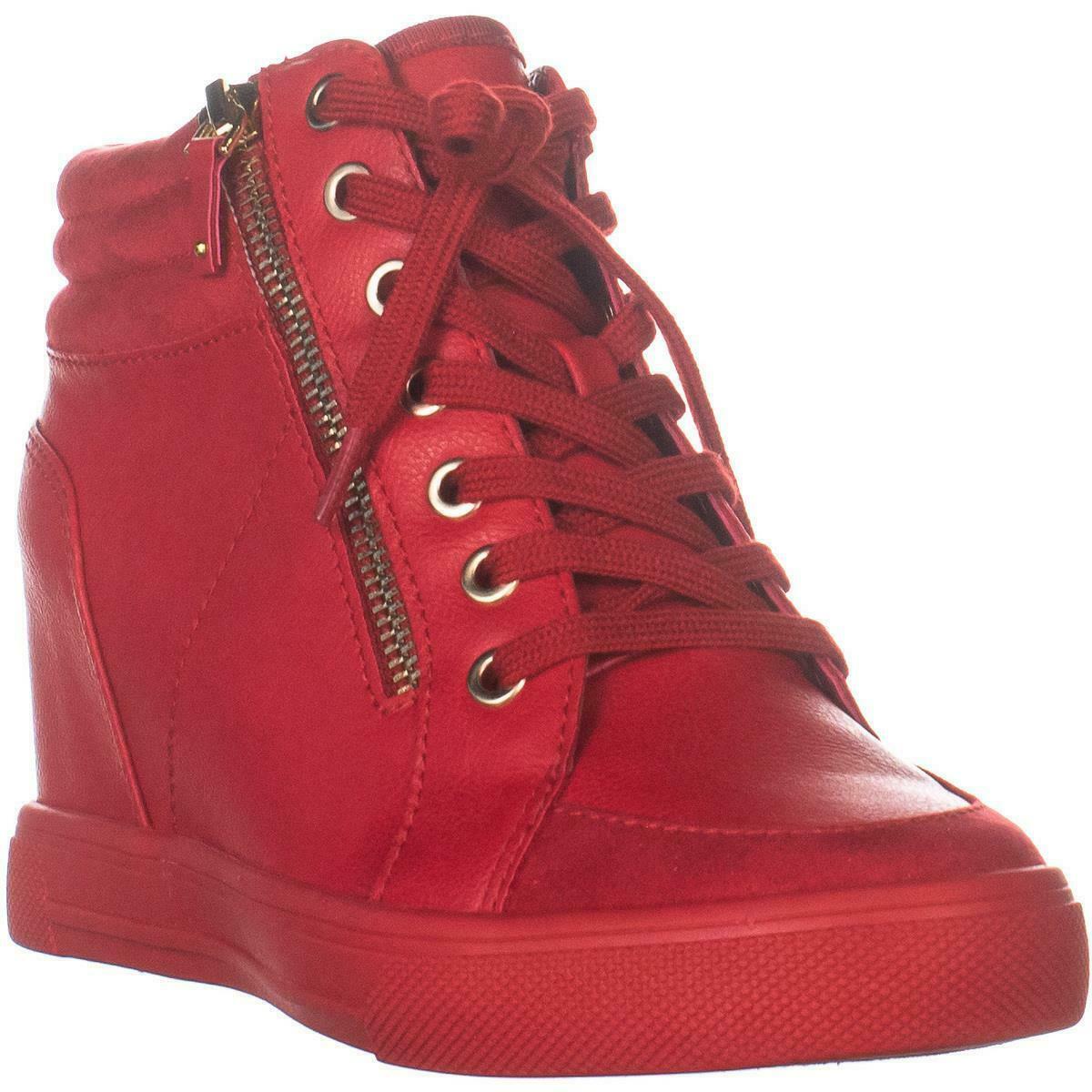 Aldo Kaia Hidden Wedge Fashion Sneakers, Red, 7 US / 37.5 EU - Athletic