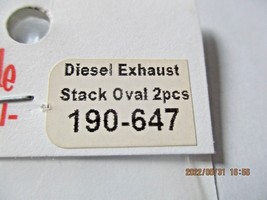 Cal Scale # 190-647 Diesel Exhaust Stack Oval. 2 Each. HO-Scale image 2