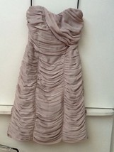 H&amp;M STRAPLESS RUCHED DRESS - SIZE 6 Beige Tan ( Cocktail / Prom / Party ) - $21.95