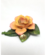 Capodimonte Porcelain Rose Peach - $24.74