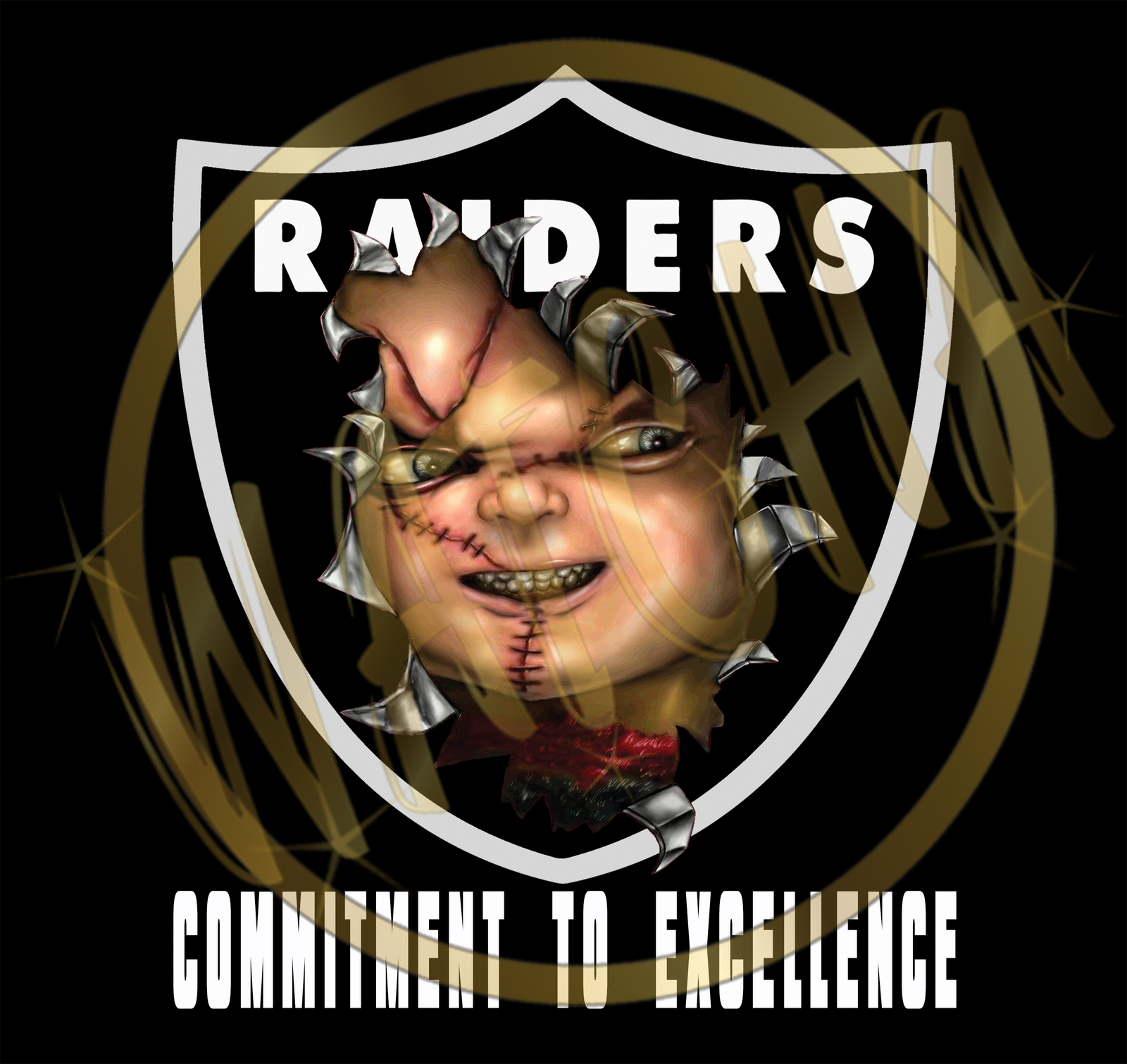 Raiders Shield Jon Gruden Chucky Men's T-Shirts